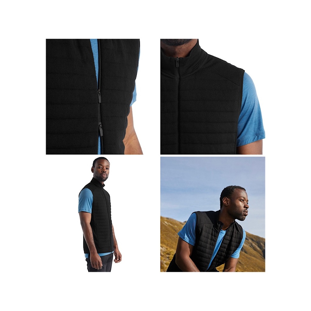 Icebreaker ZoneKnit Insulated Vest, NWOT, Size XL, Black